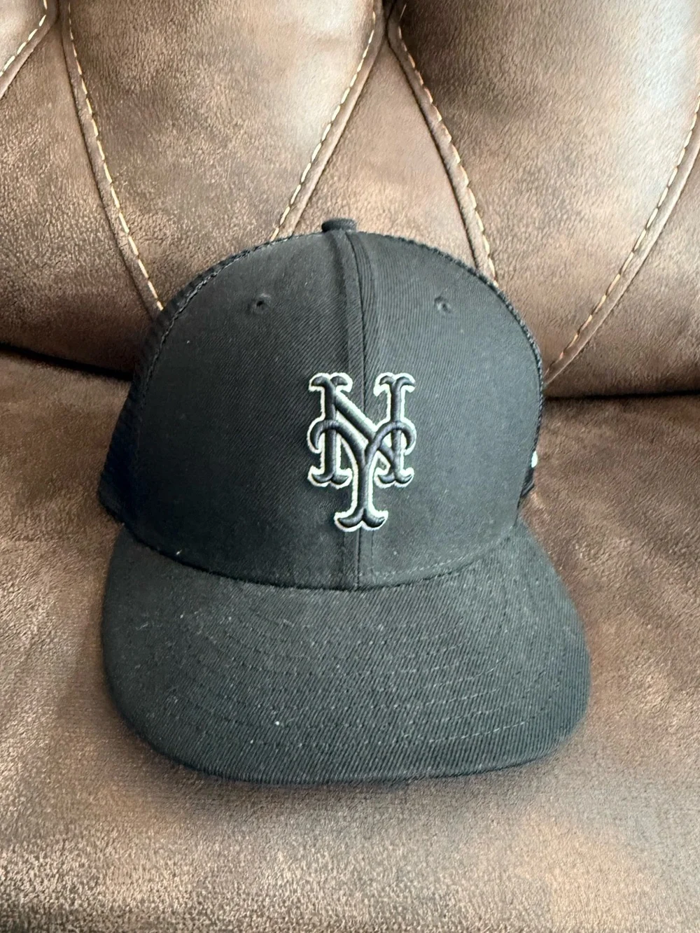 New York Mets Baseball Classic Black Fitted hat Size 7 1/8. New era